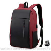 Sac à dos homme ergonomique confortable. - modèle Rouge - Sac Roche ™