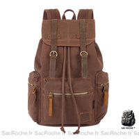 Sac à dos homme marron en toile - Sac Roche ™