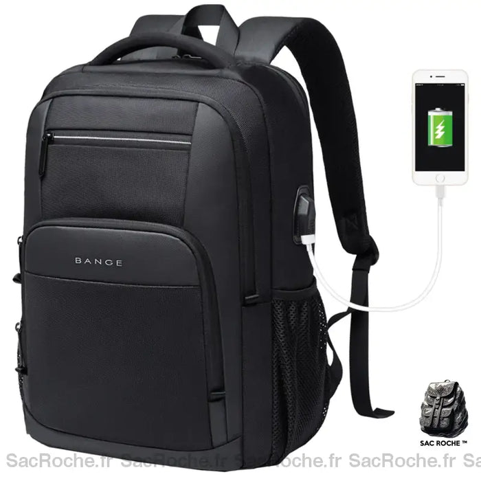 Sac À Dos Homme Ordinateur Efficace Noir Sac