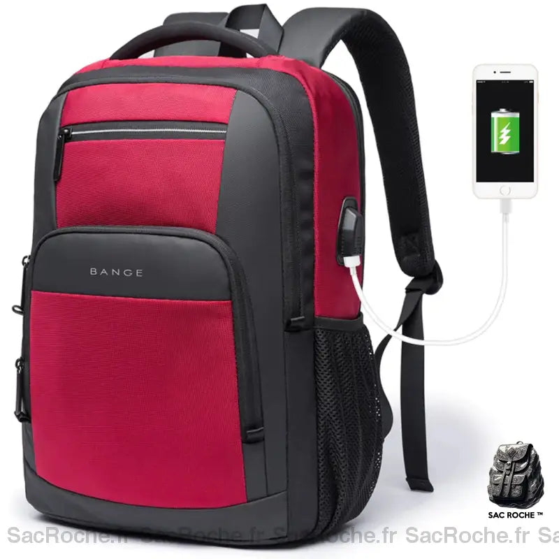 Sac À Dos Homme Ordinateur Efficace Rouge Sac