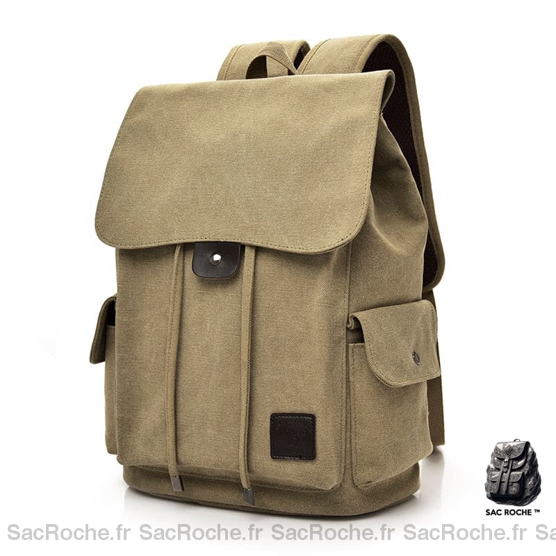 Sac À Dos Homme Toile Canvas - Résistant Kaki Sac Homme