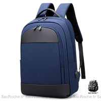 Sac à Dos Homme Travail Ordinateur 15 Pouces - modèle Bleu - Sac Roche ™