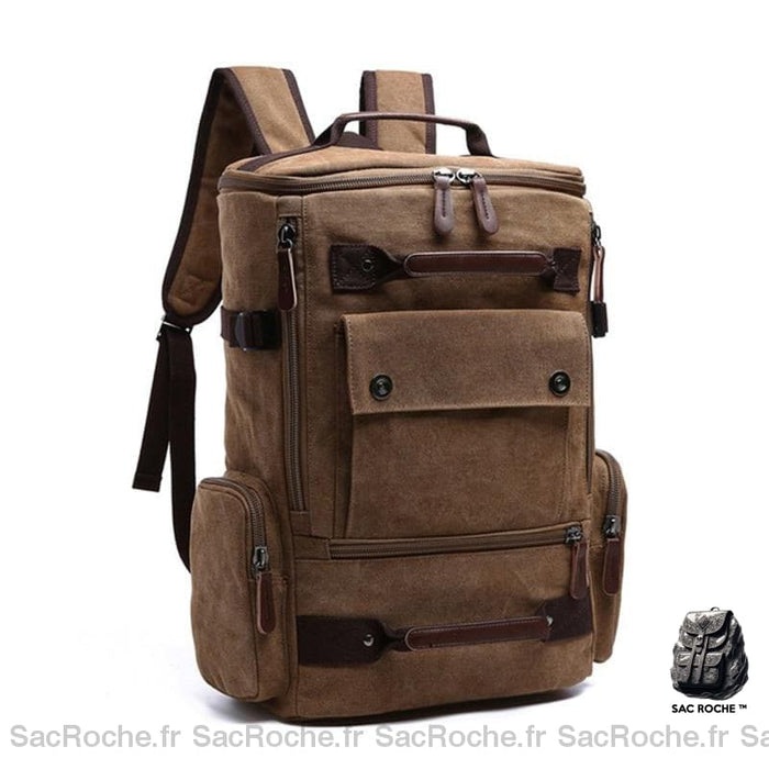 Sac À Dos Homme Vintage Compact Café