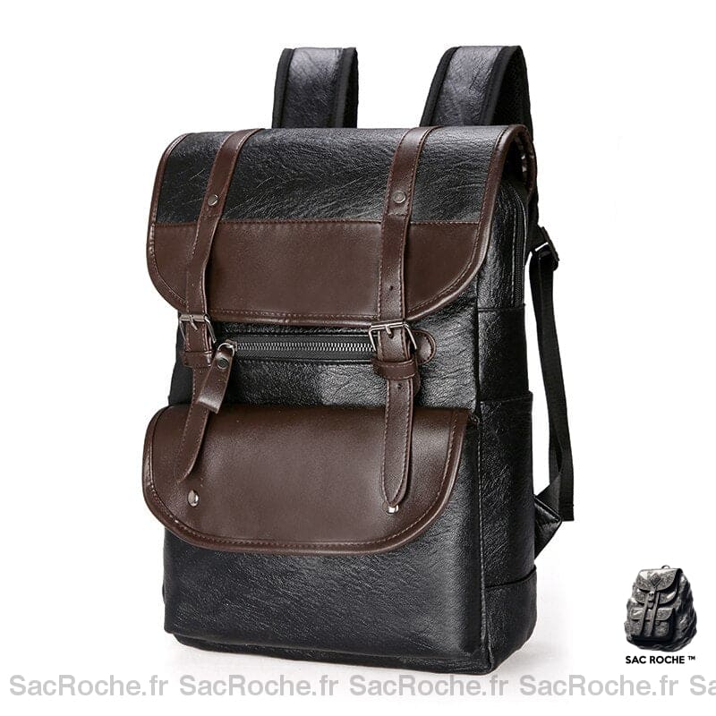 Sac À Dos Homme Vintage En Cuir Noir Sac Dos Homme