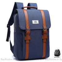 Sac à dos homme vintage en toile - modèle Bleu - Sac Roche ™