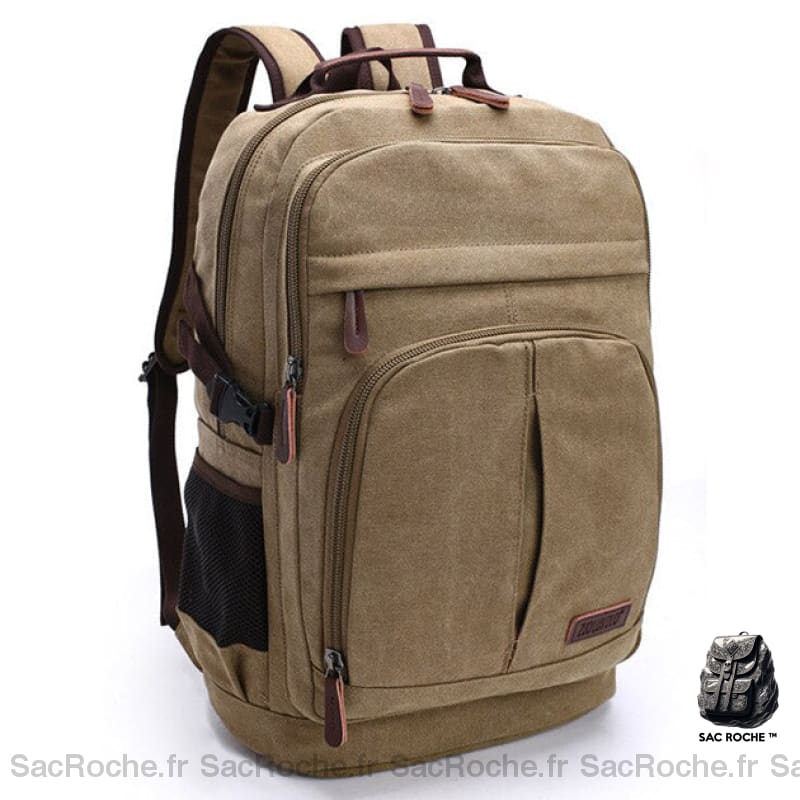 Sac À Dos Homme Vintage En Toile Kaki Sac Dos Vintage