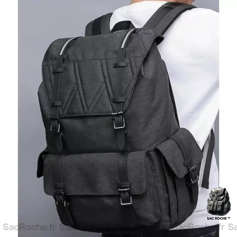 Sac À Dos Homme Vintage Gris Mat Sac