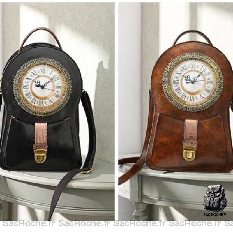 Sac À Dos Horloge Vintage Homme