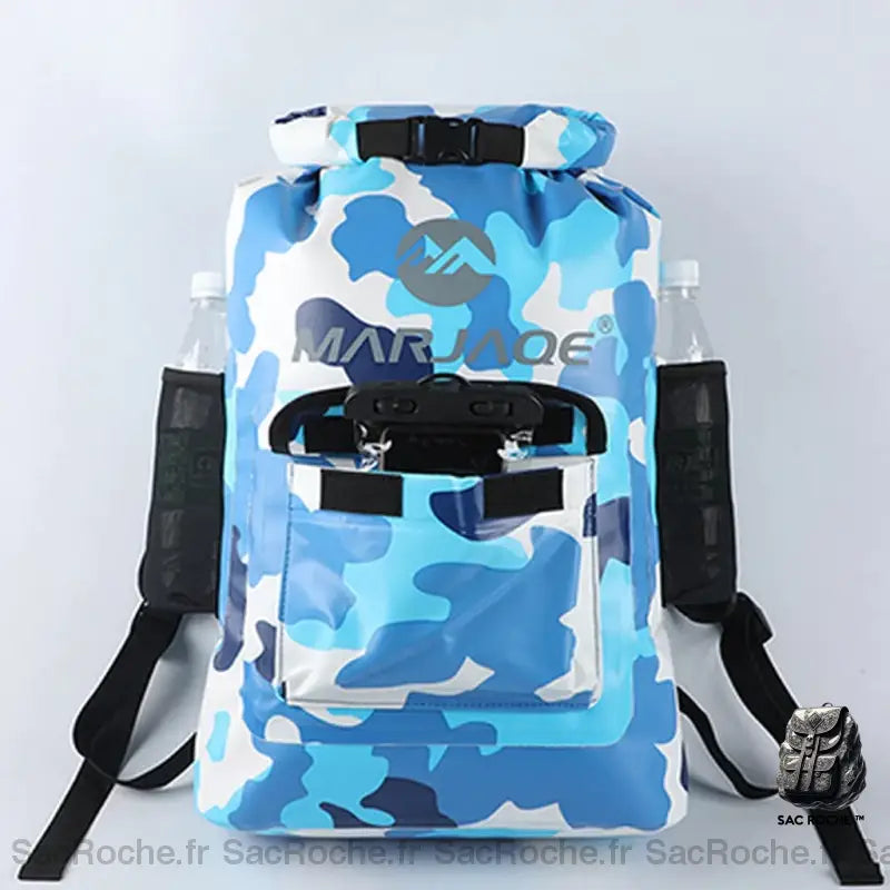 Sac À Dos Imperméable Randonnée Bleu Camo Sac