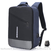 Sac à Dos Intelligent à Double Compartiment Frontal - modèle Bleu - Sac Roche ™