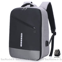 Sac À Dos Intelligent Double Compartiment Frontal Gris Sac A Dos Ordinateur
