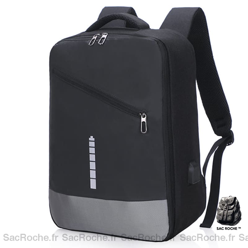 Sac À Dos Intelligent Double Compartiment Frontal Noir Sac A Dos Ordinateur