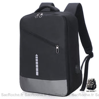 Sac à Dos Intelligent à Double Compartiment Frontal - modèle Noir - Sac Roche ™