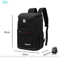 Sac à Dos Iso Noir - modèle 23L - Sac Roche ™