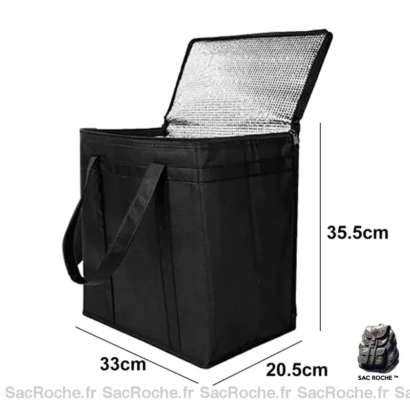 Sac À Dos Isotherme 20L Pratique Et Spacieux Noir Sac