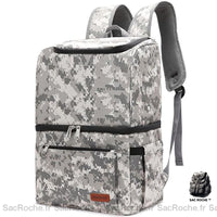 Sac à Dos Isotherme 23 litres - modèle Camouflage Gris - Sac Roche ™