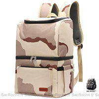 Sac à Dos Isotherme 23 litres - modèle Camouflage Marron - Sac Roche ™