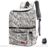 Sac à dos isotherme blanc-gris - Sac Roche ™