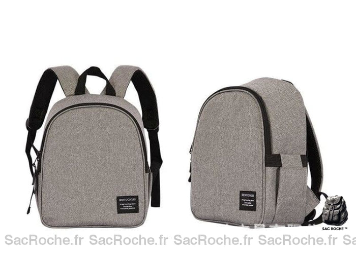 Petit sac à dos isotherme pour déjeuner - Gris - Boîte à déjeuner Sac à dos