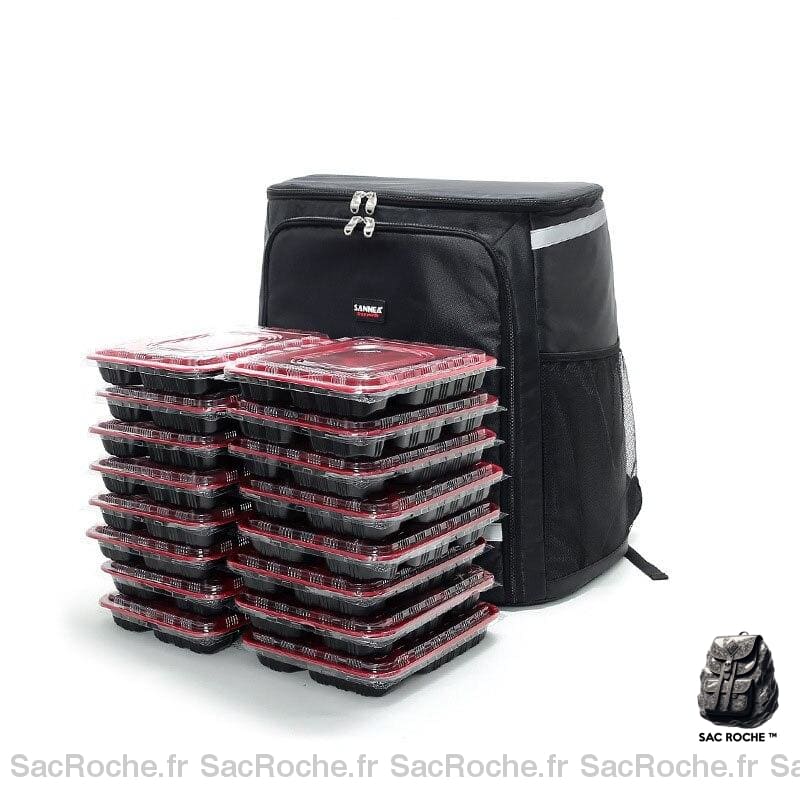 Sac À Dos Isotherme Noir Livraison Nourriture