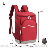 Sac à Dos Isotherme Rouge Thermos - modèle 36 Litres - Sac Roche ™