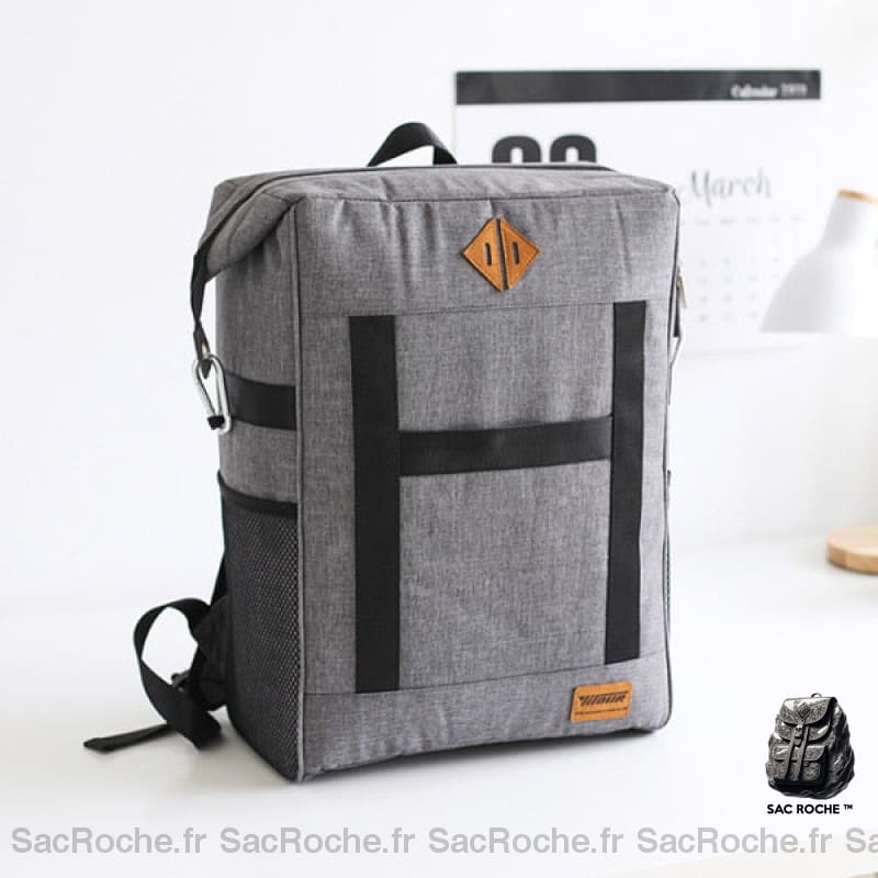 Sac à dos isotherme style urbain - Gris - Sac Sac thermique