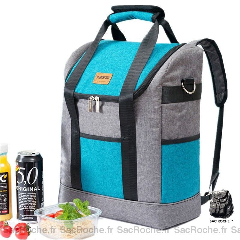 Sac à dos isotherme extra large bleu - Sac Boîte à déjeuner