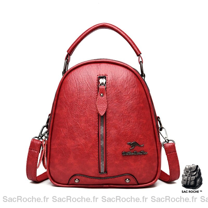Sac À Dos Kangourou Femme Mini Rouge