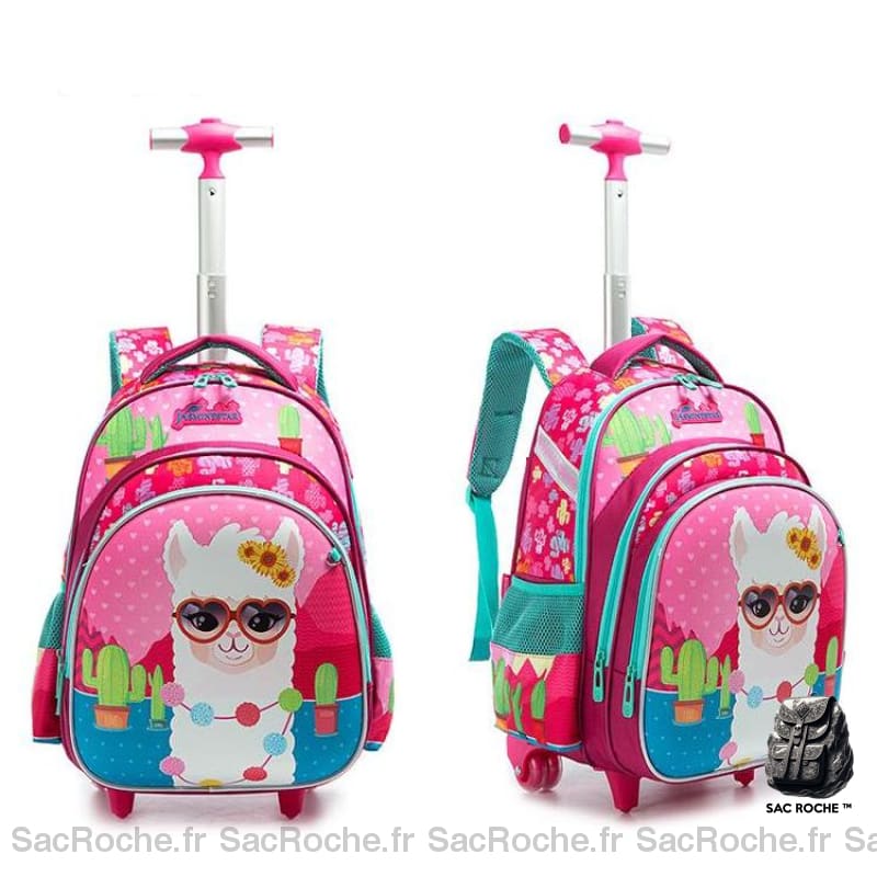 Sac À Dos Lama Fille Roulettes Enfant