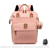 Sac à dos à langer avec matelas - Pratique et fonctionnel - modèle Rose - Sac Roche ™