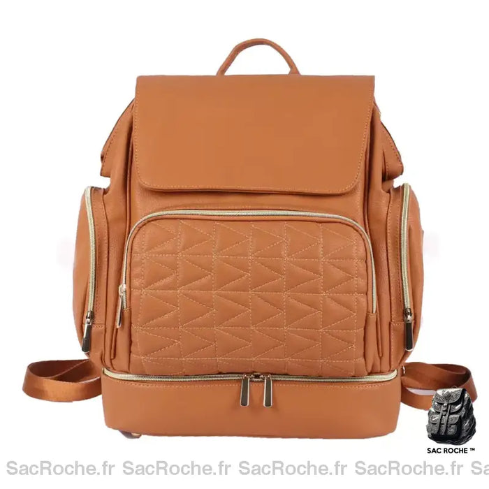 Sac À Dos Langer Cuir Brun Sac