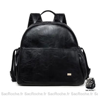 Sac À Dos Langer Cuir Pu Noir Sac
