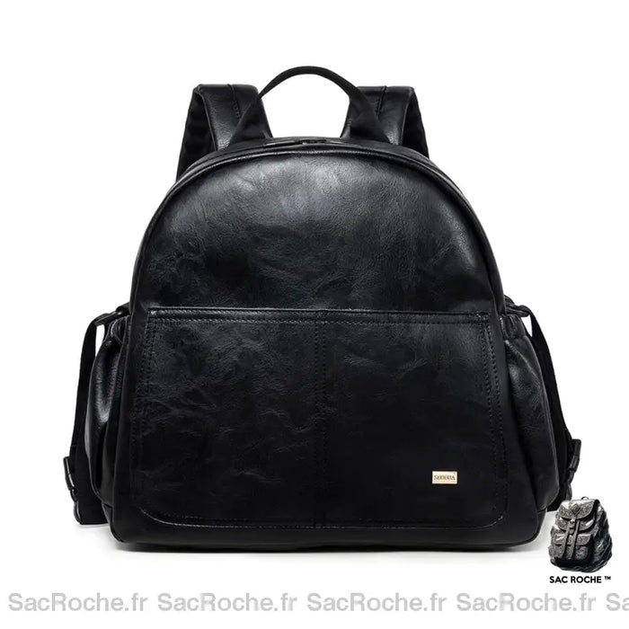 Sac À Dos Langer Cuir Pu Noir Sac