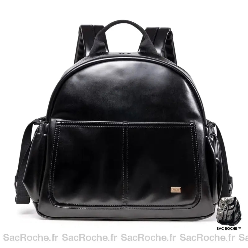Sac À Dos Langer Cuir Pu Noir Classique Sac