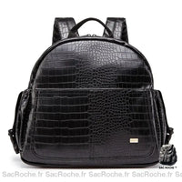 Sac à dos langer cuir pu - modèle Noir écaille - Sac Roche ™