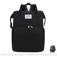 Sac à dos langer extensible - modèle Noir - Sac Roche ™
