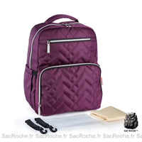 Sac à dos langer isotherme - modèle Violet - Sac Roche ™