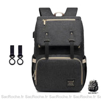 Sac à dos langer oxford - modèle Noir - Sac Roche ™