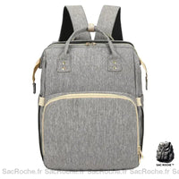 Sac à dos à langer pratique - modèle Gris - Sac Roche ™
