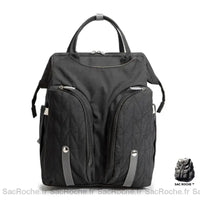 Sac à dos langer pratique - modèle Noir - Sac Roche ™