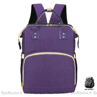 Sac à dos à langer pratique - modèle Violet - Sac Roche ™