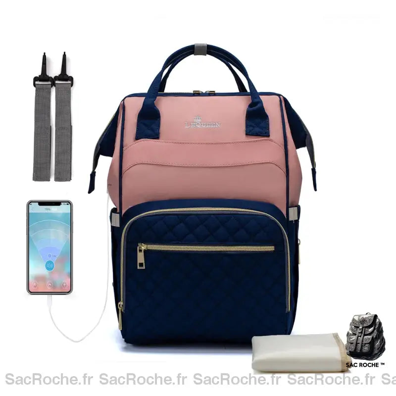 Sac À Dos Langer Queen Bleu/Rose Sac