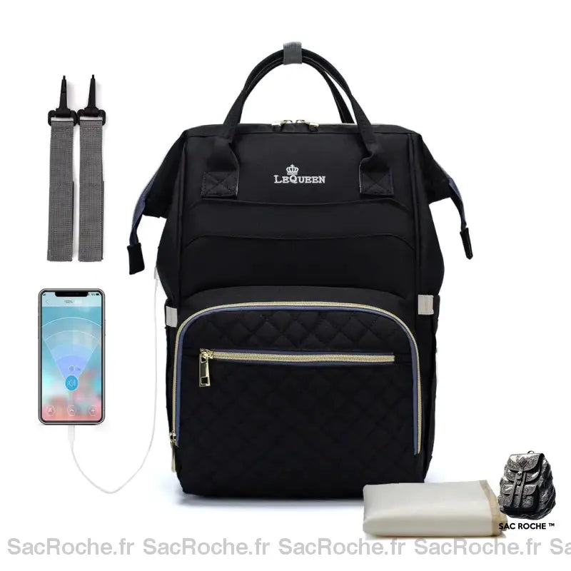 Sac À Dos Langer Queen Noir Sac