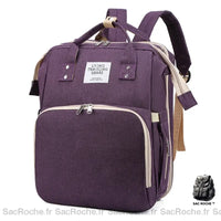 Sac à dos langer USB - modèle Violet - Sac Roche ™