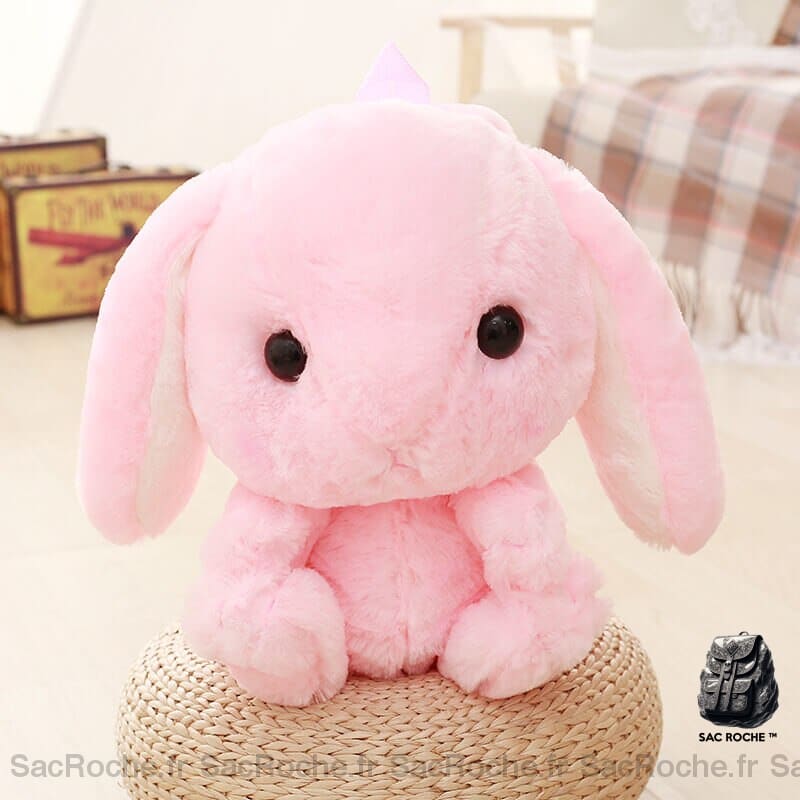 Sac à dos en peluche lapin pour fille - Rose - Animal en peluche Lapin
