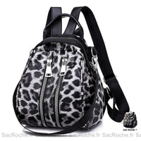 Sac à dos léopard femme mini - modèle Noir - Sac Roche ™