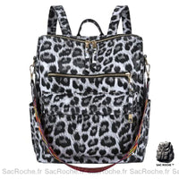 Sac à dos léopard femme vintage - modèle Noir - Sac Roche ™
