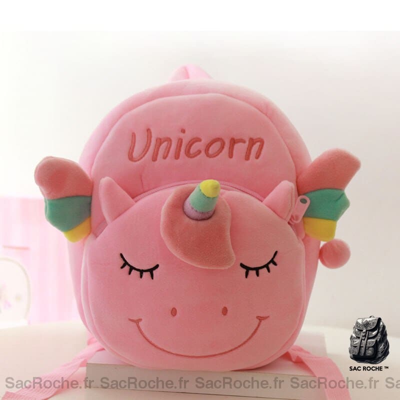 Mignon sac à dos peluche licorne - Rose - Sac à dos scolaire Sac à dos