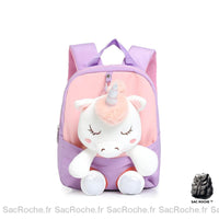 Sac à dos Licorne endormie petites filles - modèle Violet - Sac Roche ™