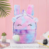 Sac à dos licorne en peluche pour fille - Violet - Sac à dos scolaire Sac à dos